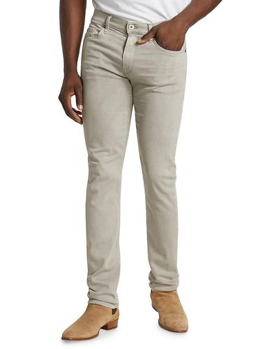 PAIGE Lennox High Rise Slim Fit Jeans - Grey
