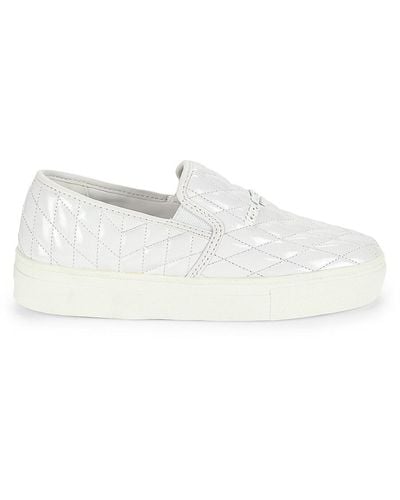 Karl Lagerfeld Clarissa Logo Quilted Slip On Trainers - White