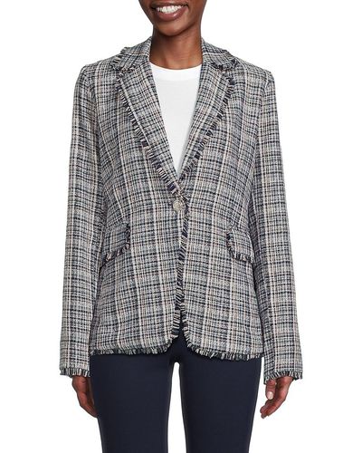 Laundry by Shelli Segal Tweed Blazer - Gray