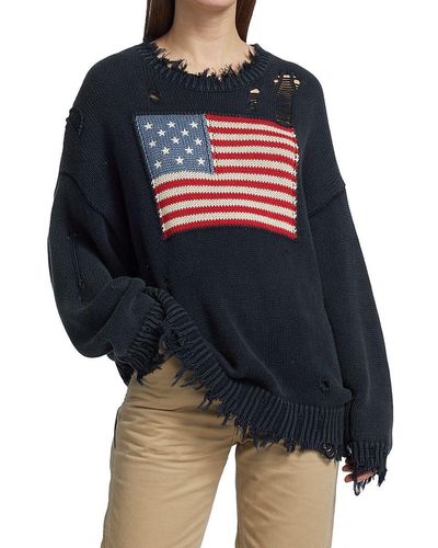 Denimist American Flag Sweater - Blue