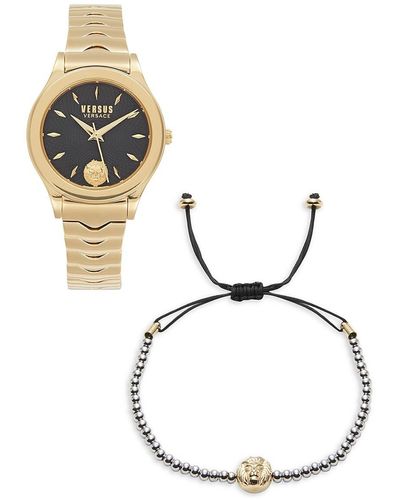 Versus 2-Piece Stainless Steel Bracelet Watch & Bracelet Set - Black