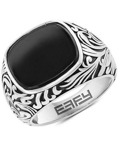 Effy 925 Sterling Silver & Onyx Ring - Black