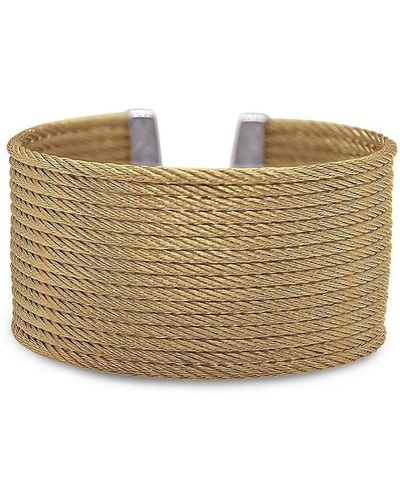 Alor Essential Cuffs Goldtone Stainless Steel Cable Bracelet - Natural