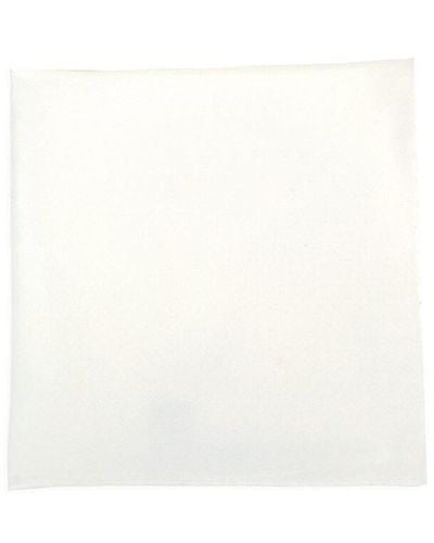 Saks Fifth Avenue Solid Silk Pocket Square - White