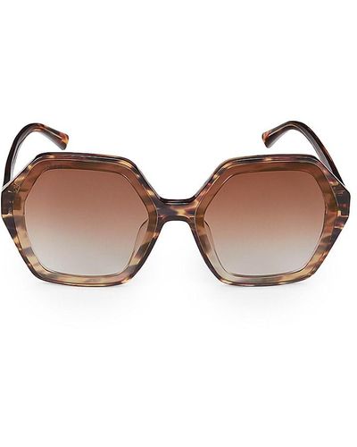 DIFF Gigi 60mm Geometric Sunglasses - Brown