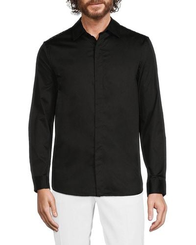Karl Lagerfeld Studded Sport Shirt - Black