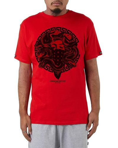 Crooks and Castles Mighty Medusa Graphic Tee - Red