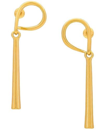 8 Other Reasons 14k Goldplated Tubular Drop Earrings - White