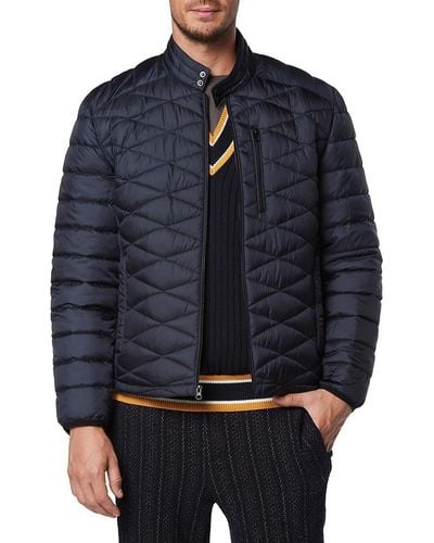 Andrew Marc Hackett Packable Quilted Jacket - Blue