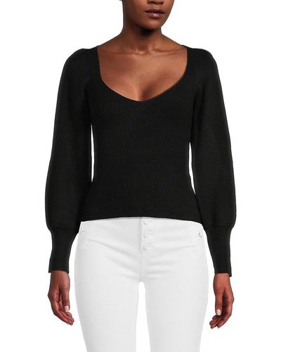 French Connection Babysoft Ribbed Top - Black