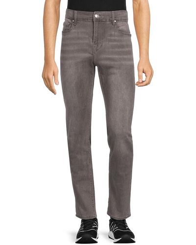 True Religion Rocco Relaxed Skinny Fit High Rise Jeans - Gray