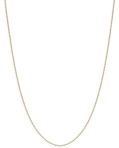 Saks Fifth Avenue 14k Yellow Gold Dainty Ball 18'' Chain Necklace - White