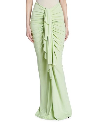 Christopher Esber Vivenda Drape Front Maxi Skirt - Green