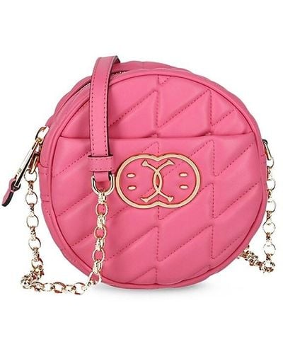 Moschino Quilted Round Shoulder Bag - Pink