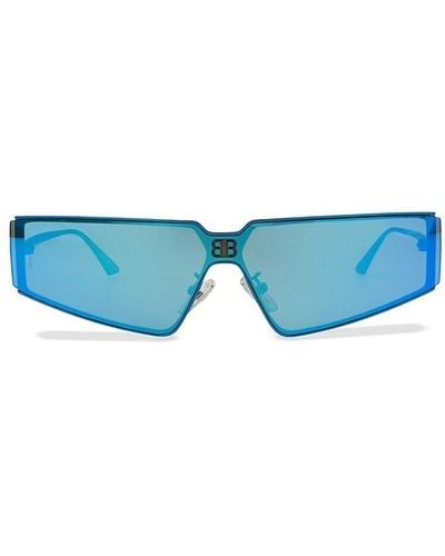 Balenciaga 99mm Rectangle Sunglasses - Blue