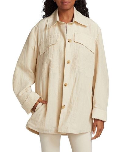 Vince Padded Shirt Jacket In Pale Fawn in Blue Lyst
