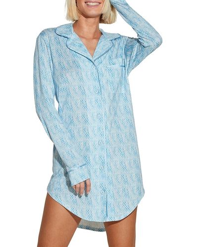 Cosabella Bella Printed Sleepshirt - Blue