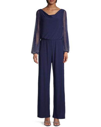Blue Marina Jumpsuits and rompers for Women | Lyst