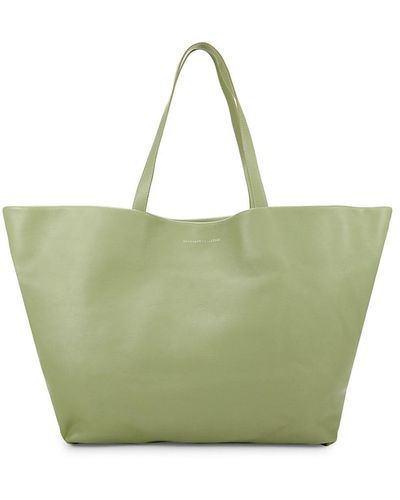 Brunello Cucinelli Leather Tote With Pouch - Green