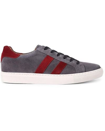 VELLAPAIS Comfort Palmetto Colorblock Suede Sneakers - Red