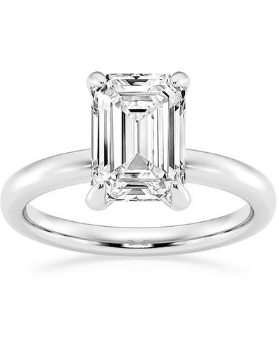 Saks Fifth Avenue Saks Fifth Avenue Build Your Own Collection White Gold & Emerald Cut Diamond Solitaire Engagement Ring