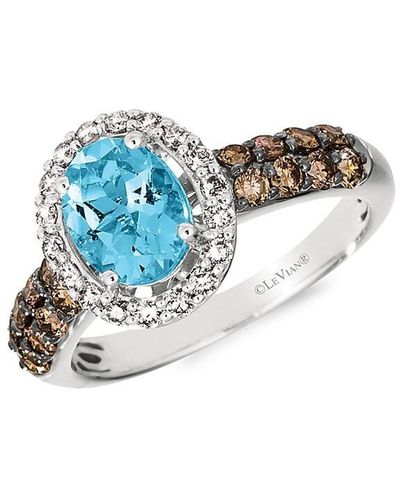 Le Vian 14k Vanilla Gold®, Blue Topaz, Diamond® & Nude Diamondtm Ring