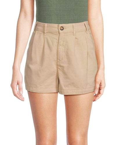 Free People Billie Pleated Chino Shorts - Green