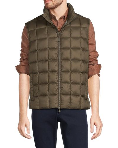 Save The Duck Oswald Quilted Puffer Vest - Brown
