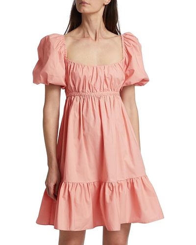 10 Crosby Derek Lam Ada Balloon Sleeve Mini A-line Dress - Pink