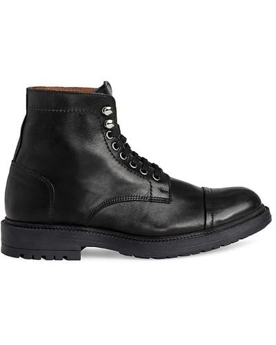Bruno Magli Costanzo Cap Toe Leather Derby Boots - Black
