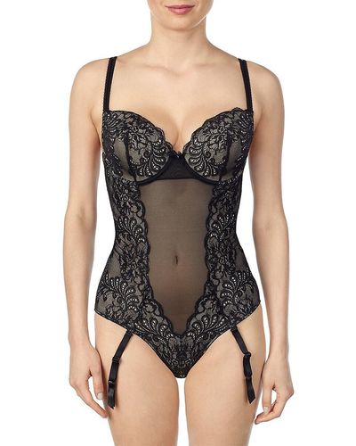 Le Mystere Sophia Lace Bodysuit - Black