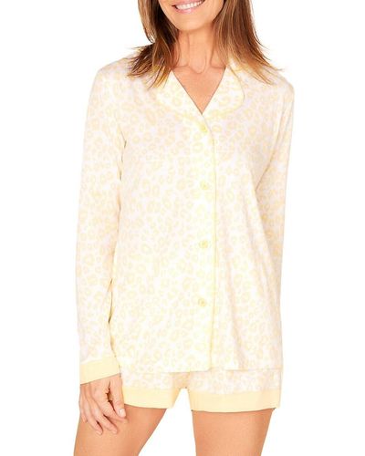 Cosabella Bella 2-piece Leopard-print Pyjama Set - White