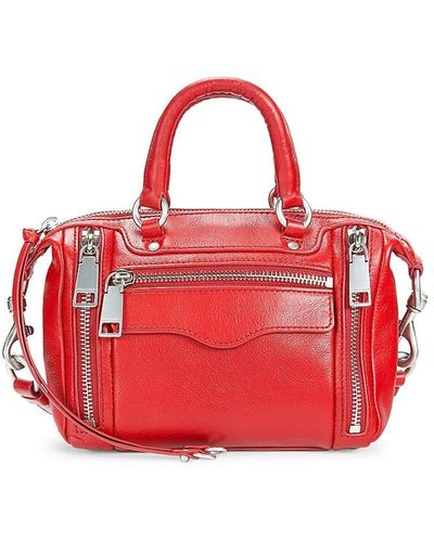 Rebecca Minkoff M.a.b Bittie Leather Shoulder Bag - Red