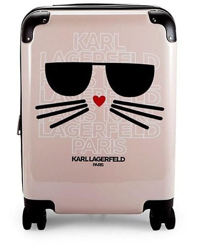 Karl Lagerfeld 20-inch Choupette Spinner Suitcase - Black