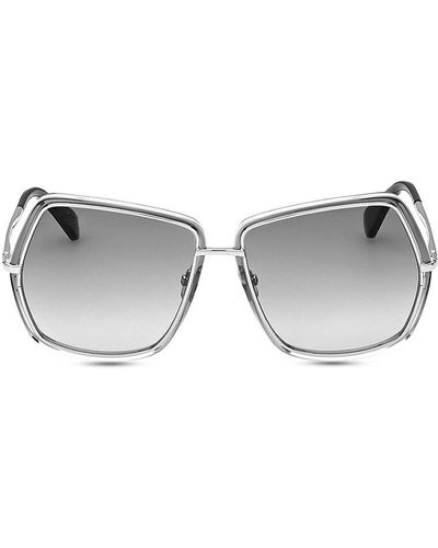 Max Mara Elsa 61mm Geometric Sunglasses - Grey