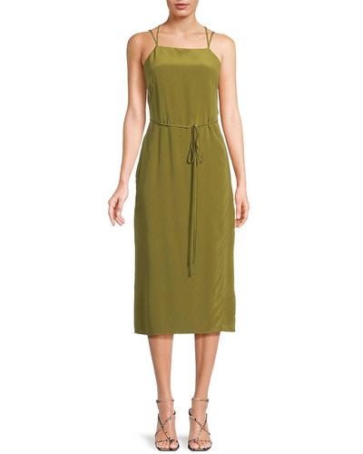 Equipment Carris Silk Strappy Midaxi Dress - Green