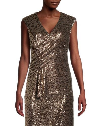 Elie Tahari Sequin V-Neck Top - Multicolour