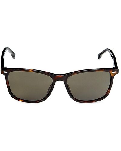 BOSS 56mm Rectangle Sunglasses - Brown