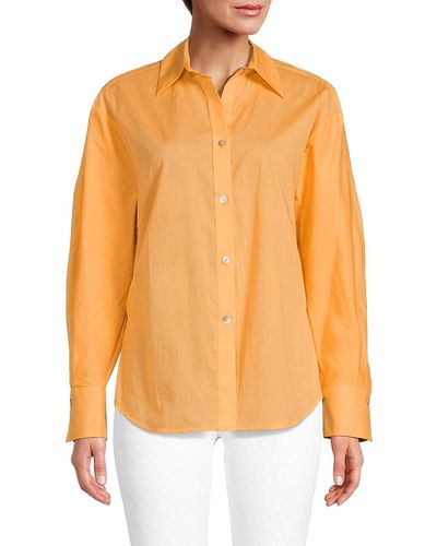 Vince Sculpted Voile Shirt - Orange