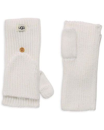 UGG Flip-top Fingerless Gloves - White