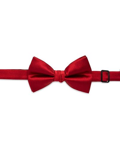 Saks Fifth Avenue Silk Pre Tied Bow Tie - Red