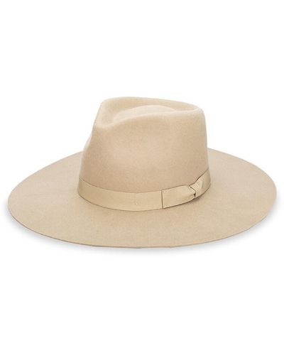 San Diego Hat Company Wool Textured Fedora Hat - Natural