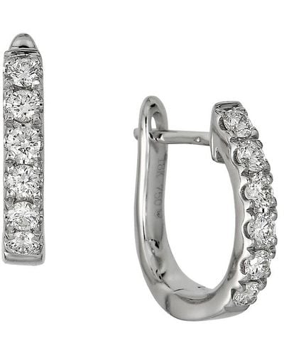 Belpearl 18K & 0.31 Tcw Diamond Huggie Earrings - Metallic