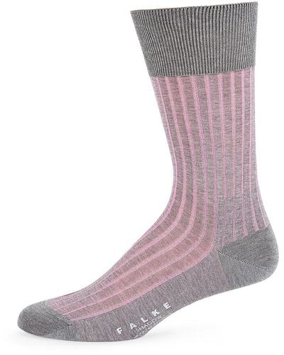FALKE Contrast Ribbed Sock - Grey