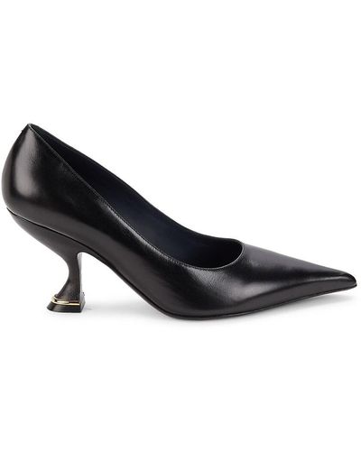 Lanvin Rita Leather Court Shoes - Black
