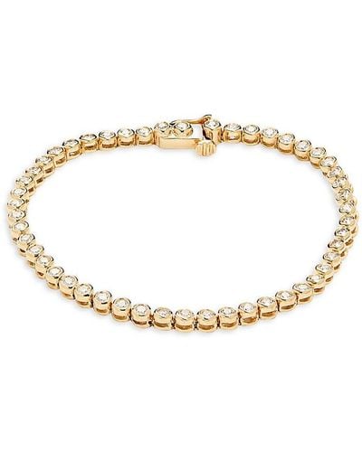 Saks Fifth Avenue 14k Yellow Gold & 2 Tcw Diamond Tennis Bracelet - Metallic