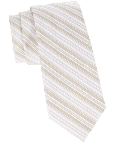 Calvin Klein Frosted Stripe Tie - White