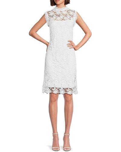 Nanette Lepore Floral Lace Dress - White