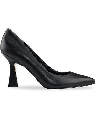 Marc Fisher Point Toe Leather Pumps - Black