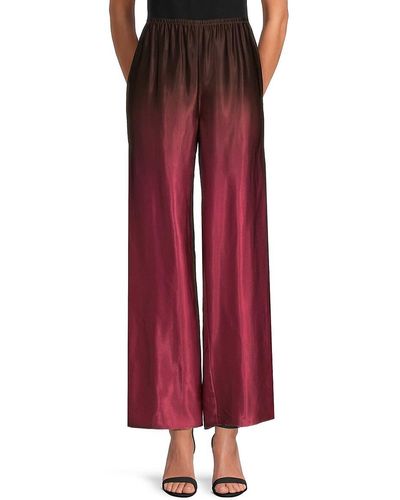 Vince Ombre Wide Leg Trousers - Red